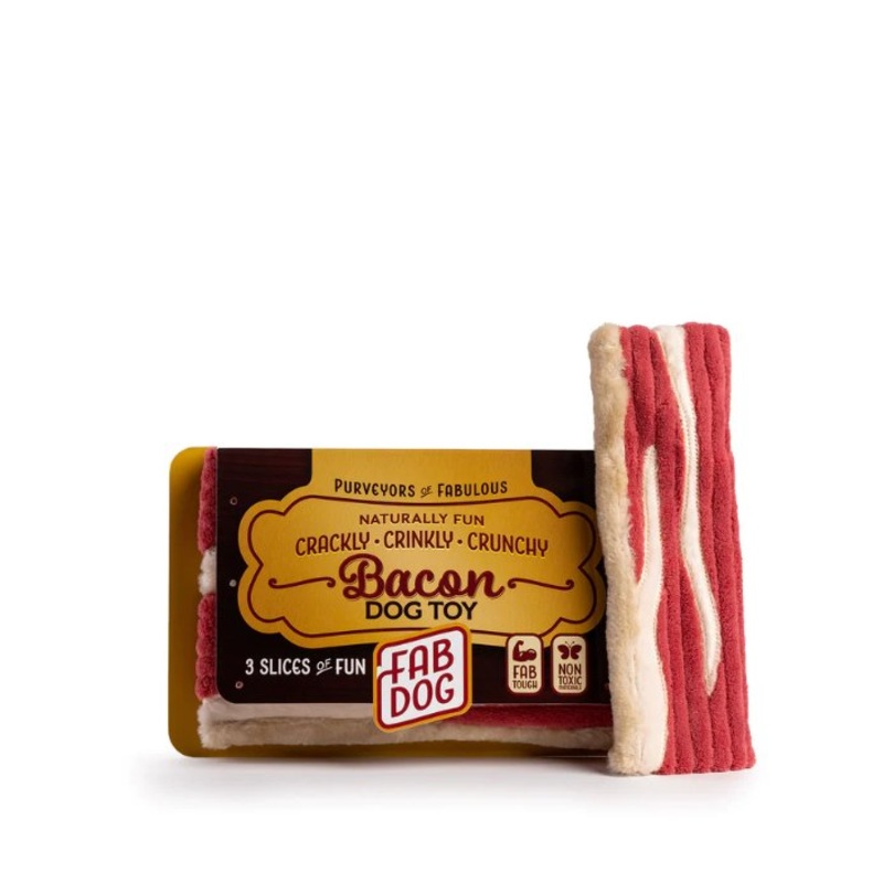 fabdog Foodies Squeak Toy - Bacon