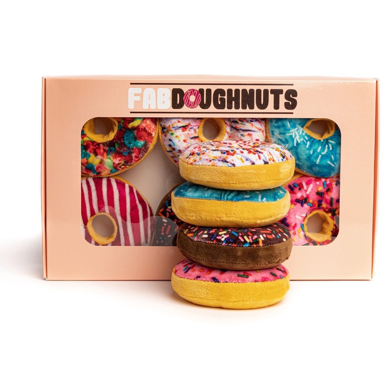 fabdog Foodies Squeak Toy - Doughnut Box