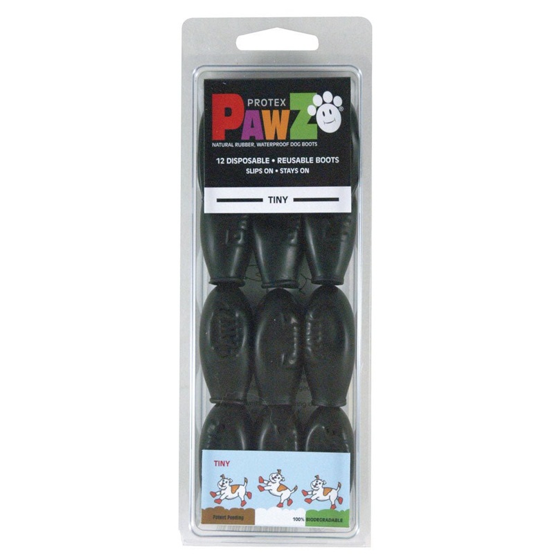 PAWZ Rubber Dog Boots - Black