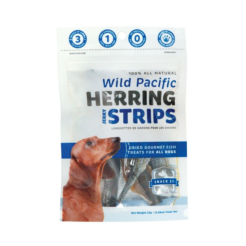 Snack 21 Wild Pacific Herring Jerky Strips for Dogs