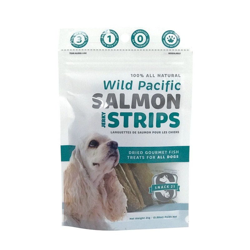Snack 21 Wild Pacific Salmon Jerky Strips for Dogs