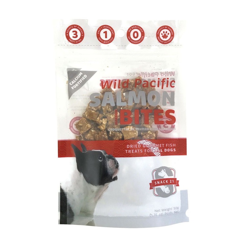 Snack 21 Wild Pacific Salmon Marrow Bites for Dogs