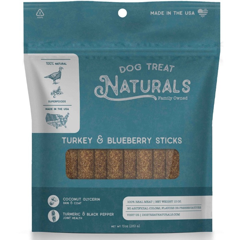 Dog Treat Naturals Superfood Sticks - Turkey & Blueberry