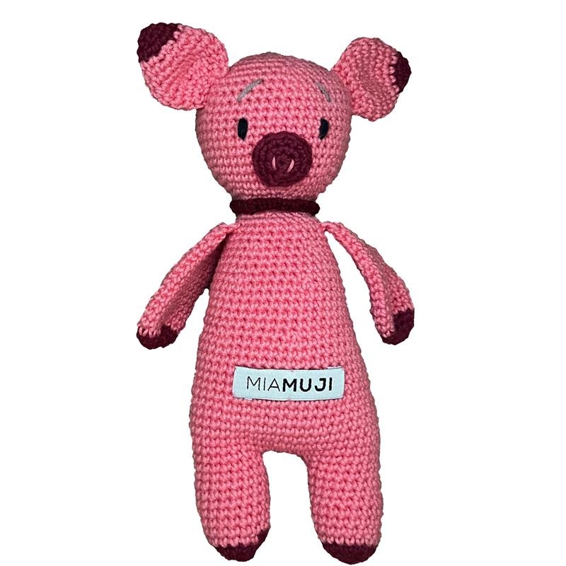 MiaMuji Crochet Dog Toy - Priscilla the Piggy