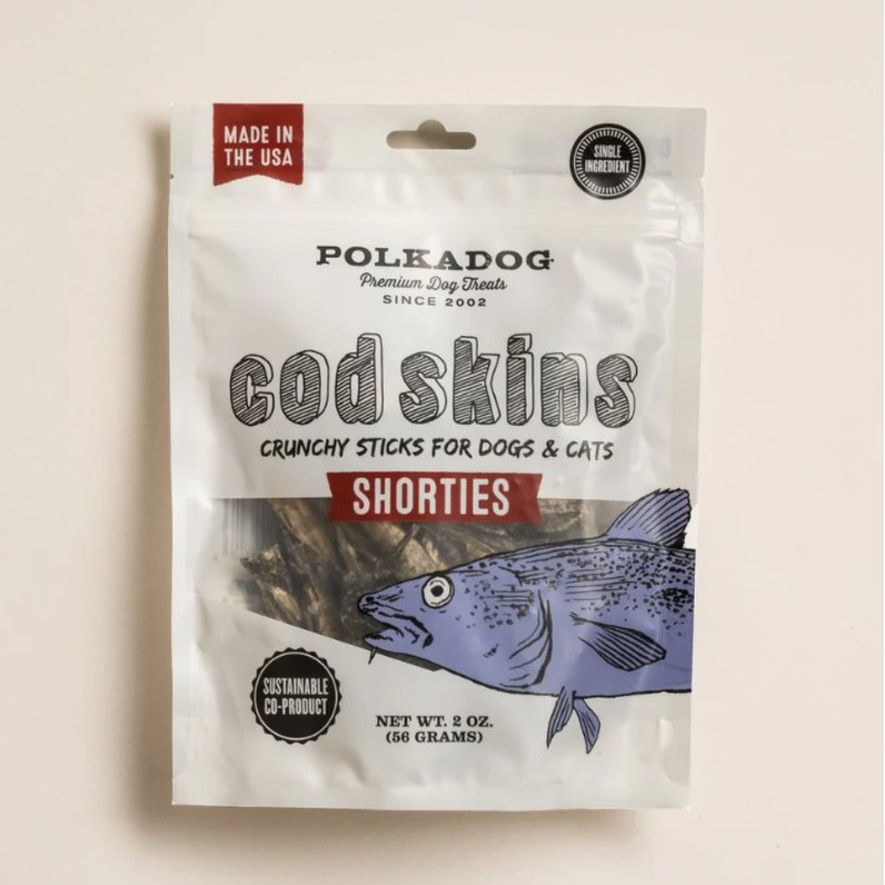 polkadog Cod Skins Jerky - Shorties