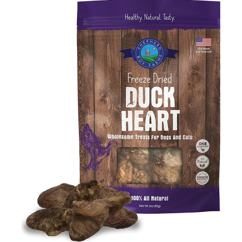 Shepherd Boy Farms Freeze Dried Treat - Duck Hearts