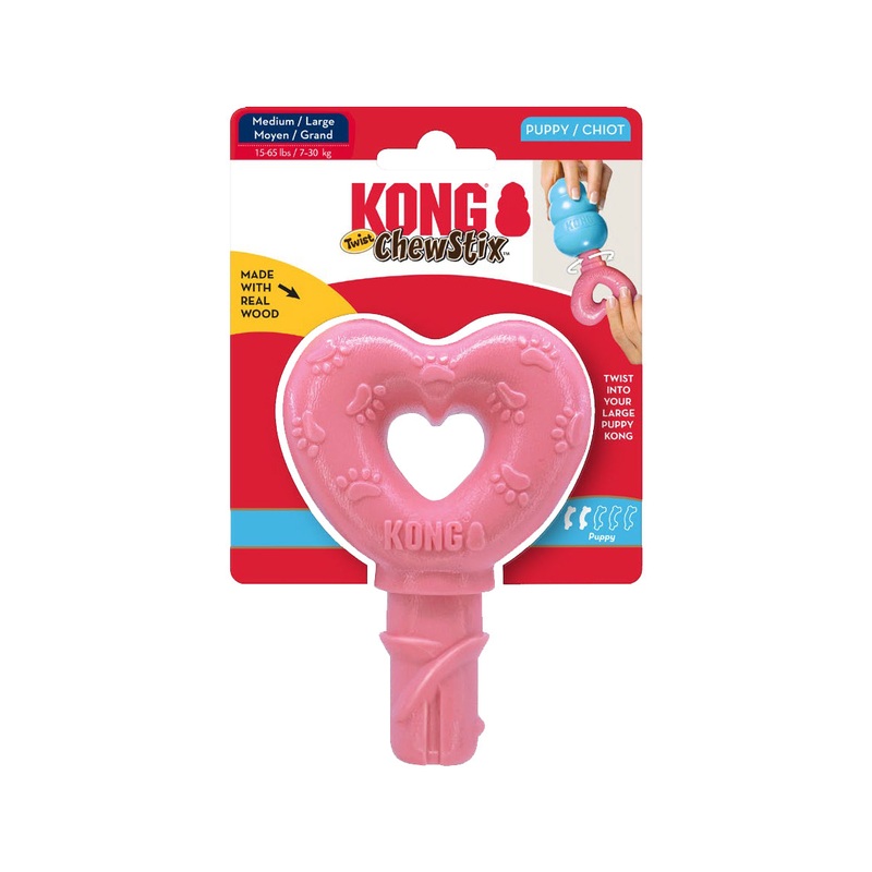 Kong ChewStix Puppy Twist Heart M-L