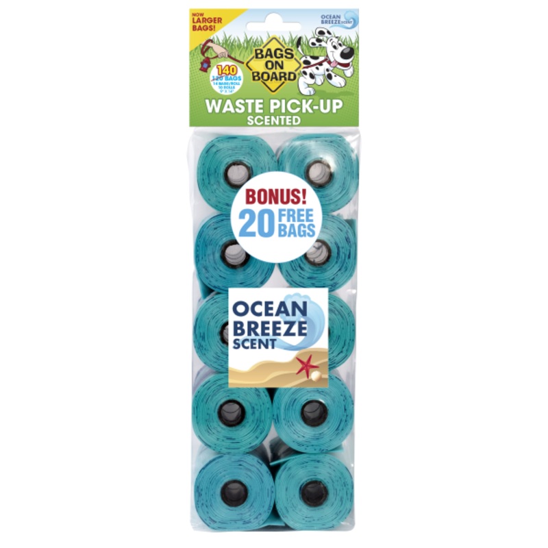 Poop Bag Refills Ocean Breeze | 10 Rolls 140 Bags