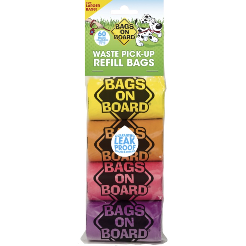 Poop Bag Refills Rainbow | 4 Rolls 60 Bags