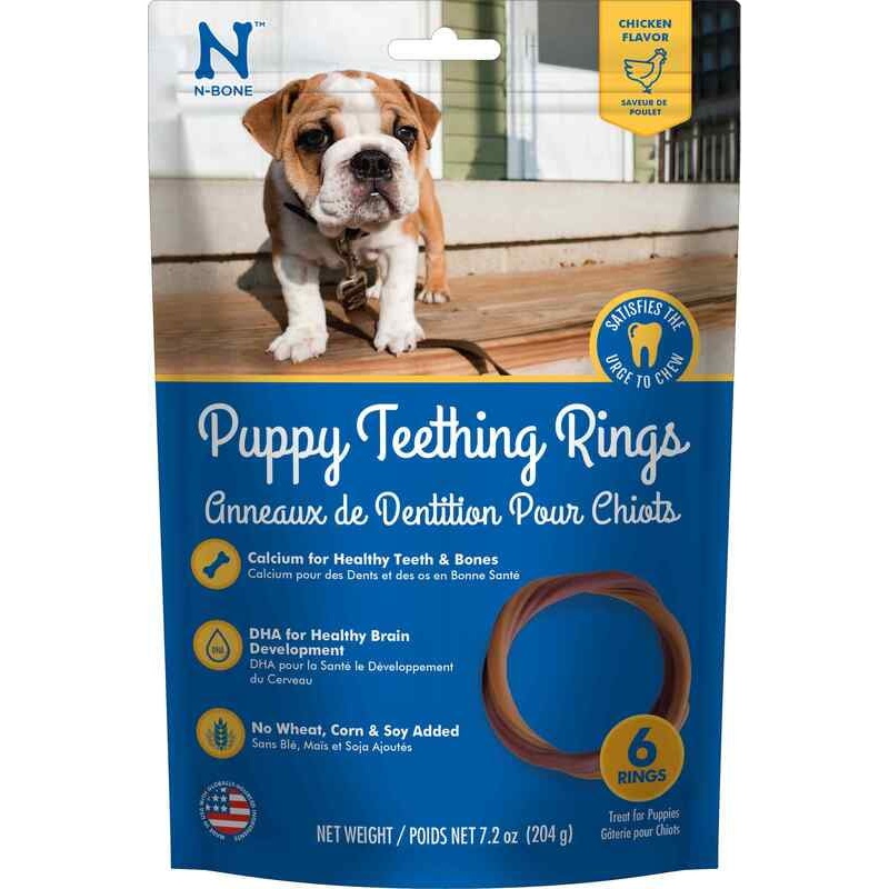 N-Bone Puppy Teething Ring Chicken 6pk