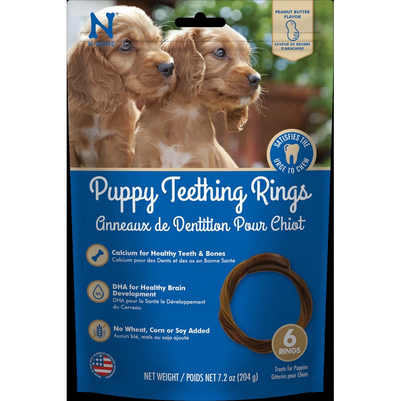 N-Bone Puppy Teething Ring PButter  6pk