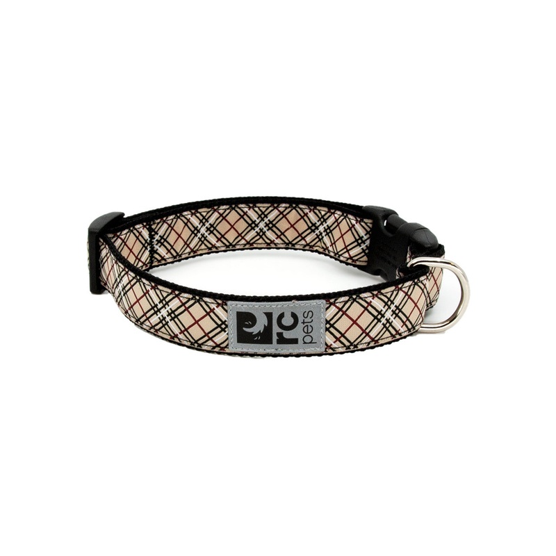 RC Clip Collar Sml 3/4" Tan Tartan