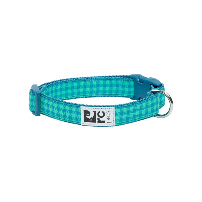 RC Clip Collar XSml 1/2" Green Gingham