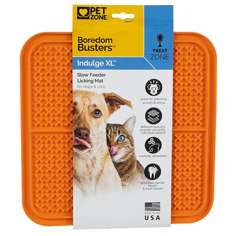 PZ Boredom Busters Indulge Lick Mat XLrg Orange