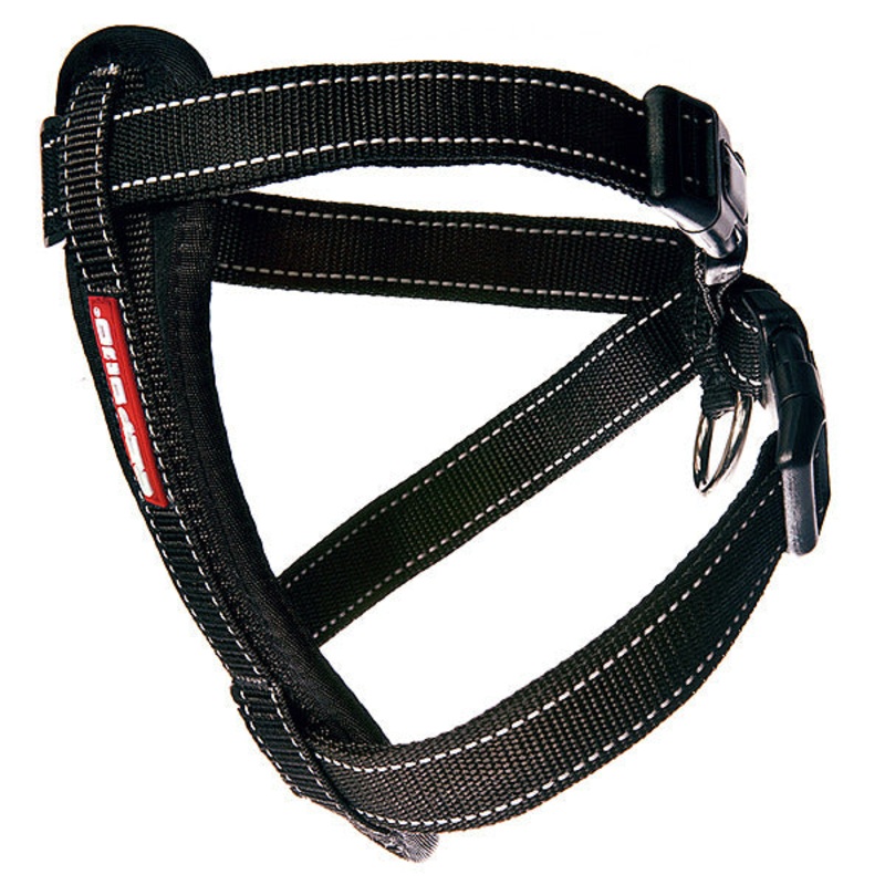 EZ Dog Harness w/Reflective Piping Lrg Blk