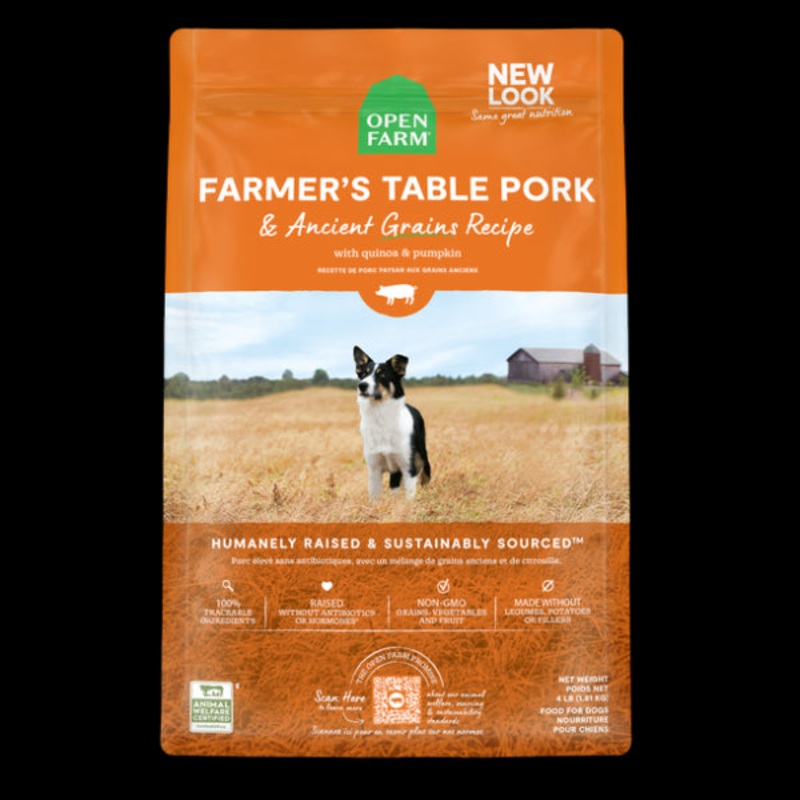 OF Dog Ancient Grain Farmers Table Pork 4 lb