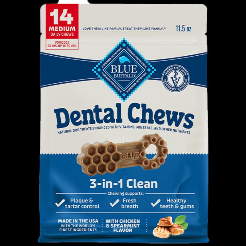 Blue Dog Dental Bones Medium 11.5oz
