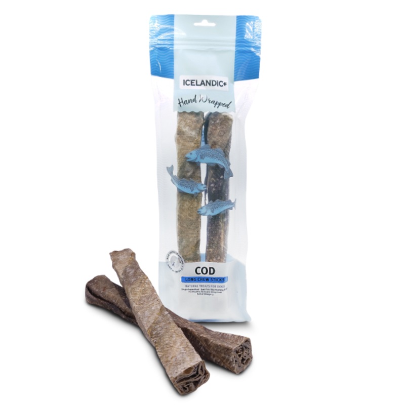 Icelandic Cod Skin Chew Stick 10" 2pk