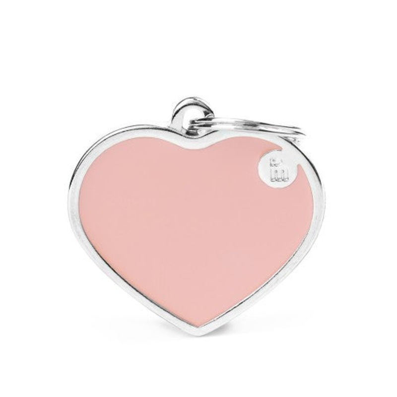MF Basic Heart Pink Lrg ID Tags