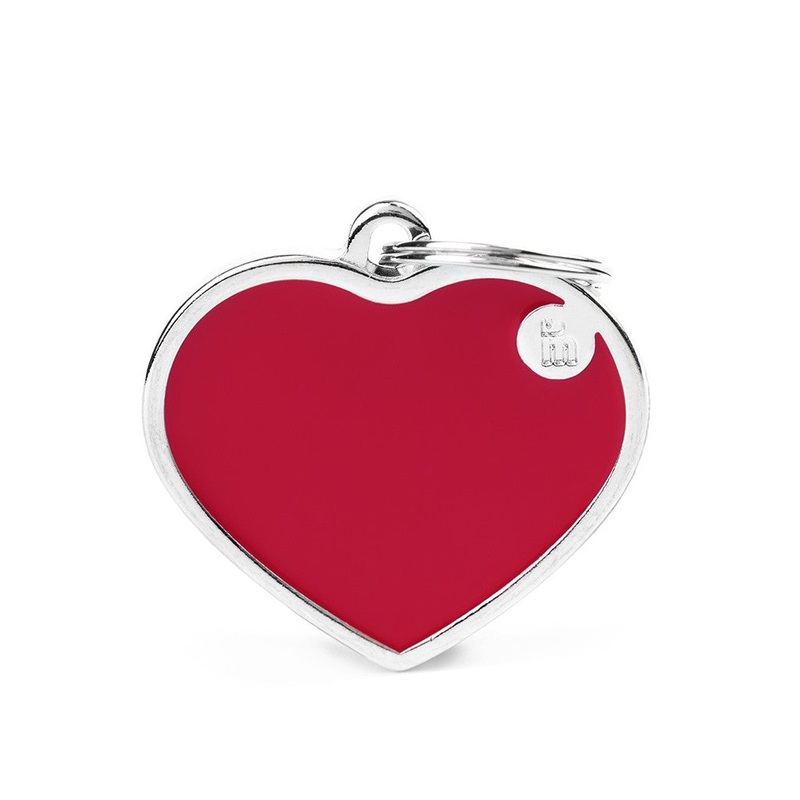 MF Basic Heart Red Lrg ID Tags