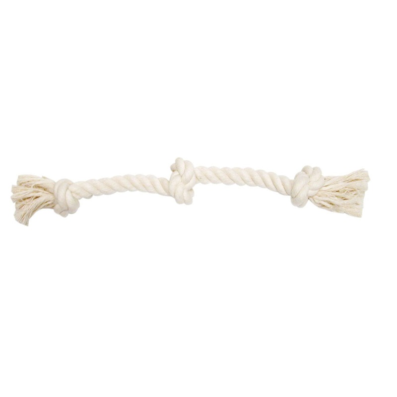MA FLOSSY 10014F Lrg White 3 Knot Tug