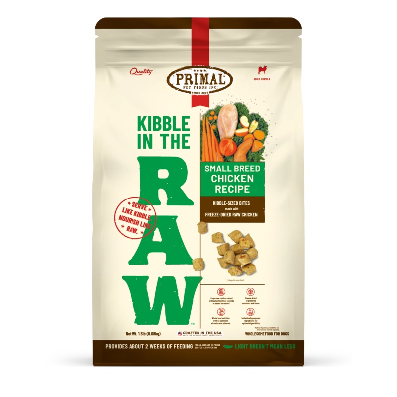 Primal Dog Kibble in the Raw Small Breed 1.5 lb