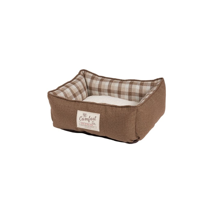 Happy Tails Fresh Linen Cuddler Chocolate 21 x 17"