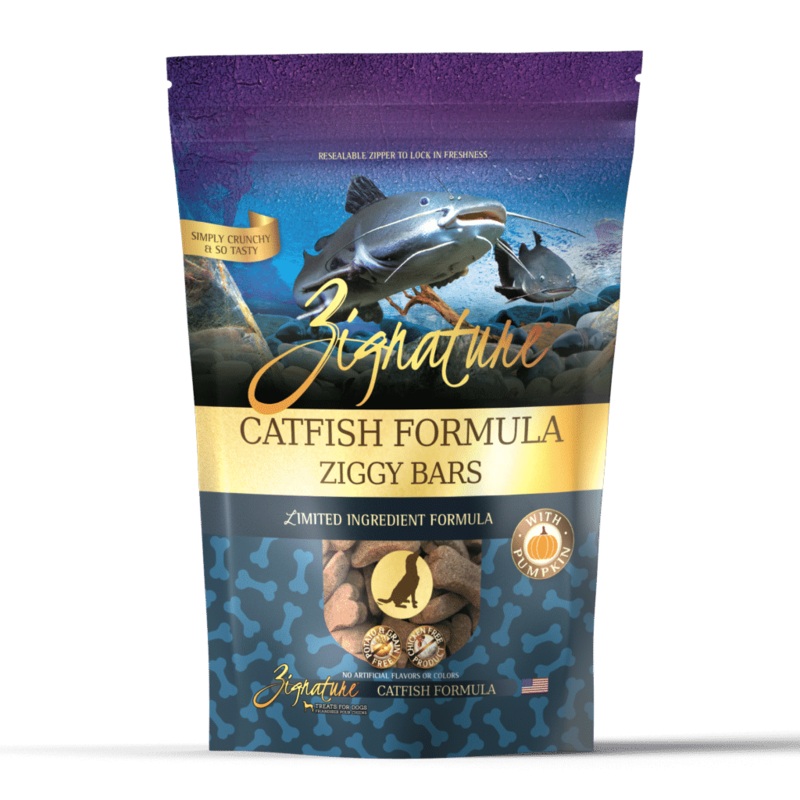 Zignature Ziggy Bars LID Catfish & Pumpkin Treats 12oz