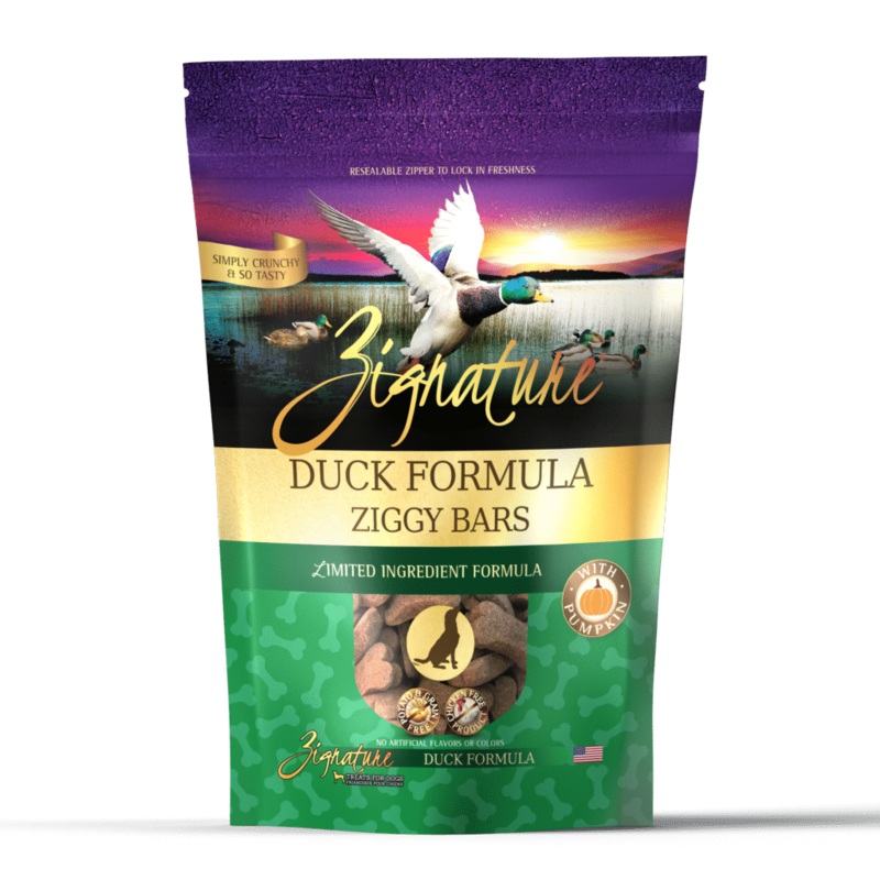 Zignature Ziggy Bars LID Duck & Pumpkin Treats 12oz