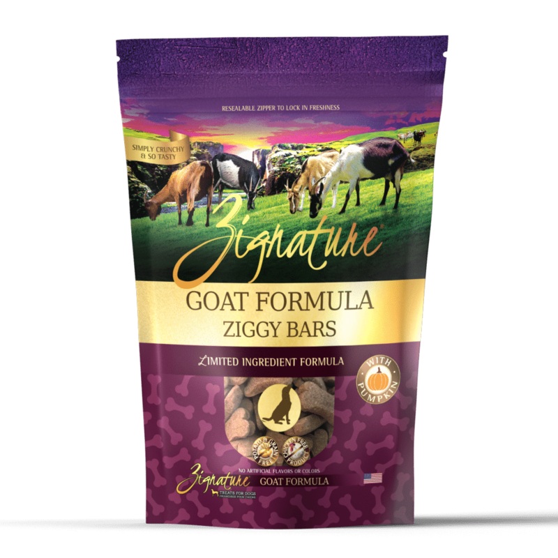 Zignature Ziggy Bars LID Goat & Pumpkin Treats 12oz