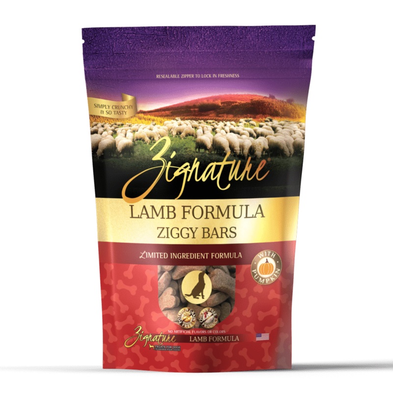 Zignature Ziggy Bars LID Lamb & Pumpkin Treats 12oz