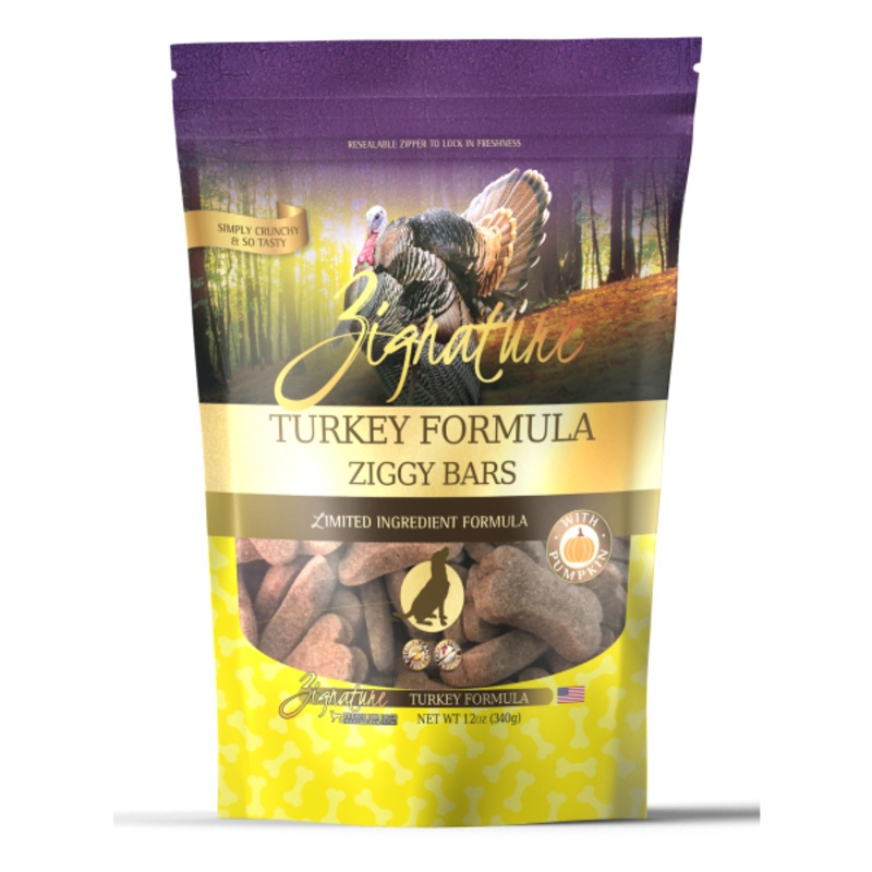 Zignature Ziggy Bars LID Turkey & Pumpkin Treats 12oz