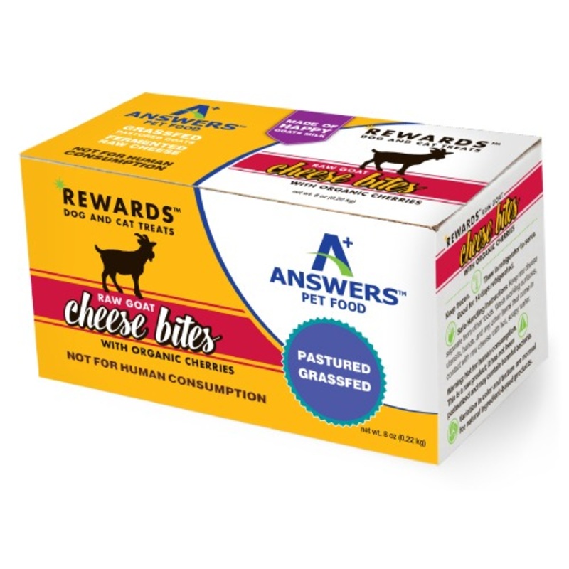 Answers Rewards Raw Goat Milk Cheese Treats Cherries 8 OZ