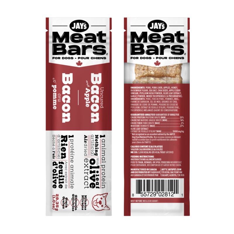 Jay's Meat Bars Bacon & Apple 28g