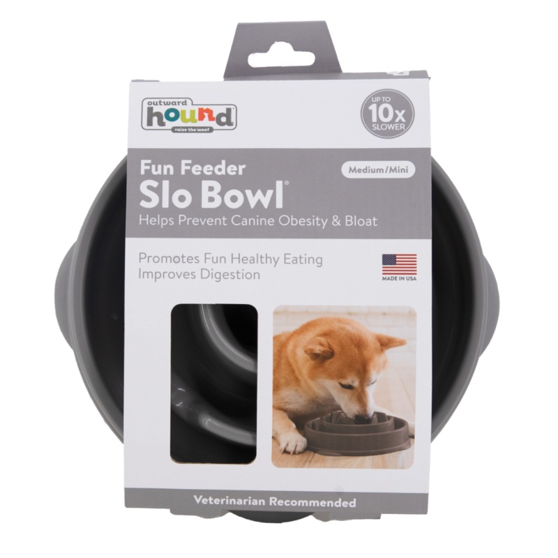 OH Fun Feeder Slo-Bowl Grey Medium/Mini