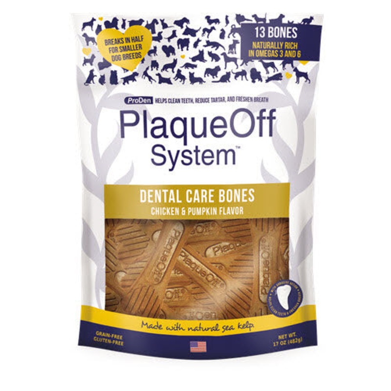 PlaqueOff Dental Care Bones Chicken & Pumpkin 17oz