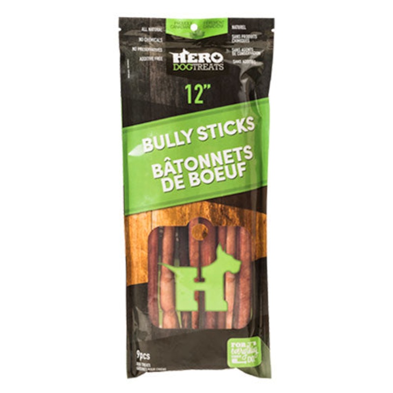 Hero Brand Bully Stick 12in 9pk