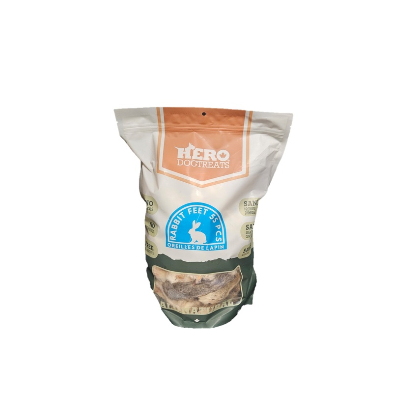 Hero Dehydrated Rabbit Feet 55pc Bag