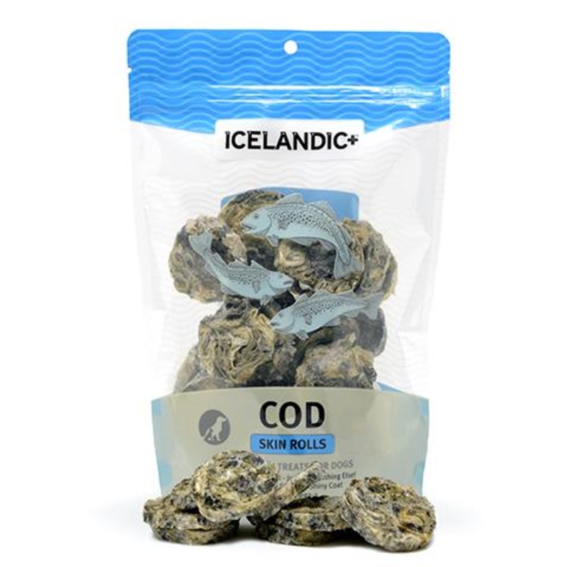 Icelandic+ Cod Skin Rolls Dog Treat 3oz