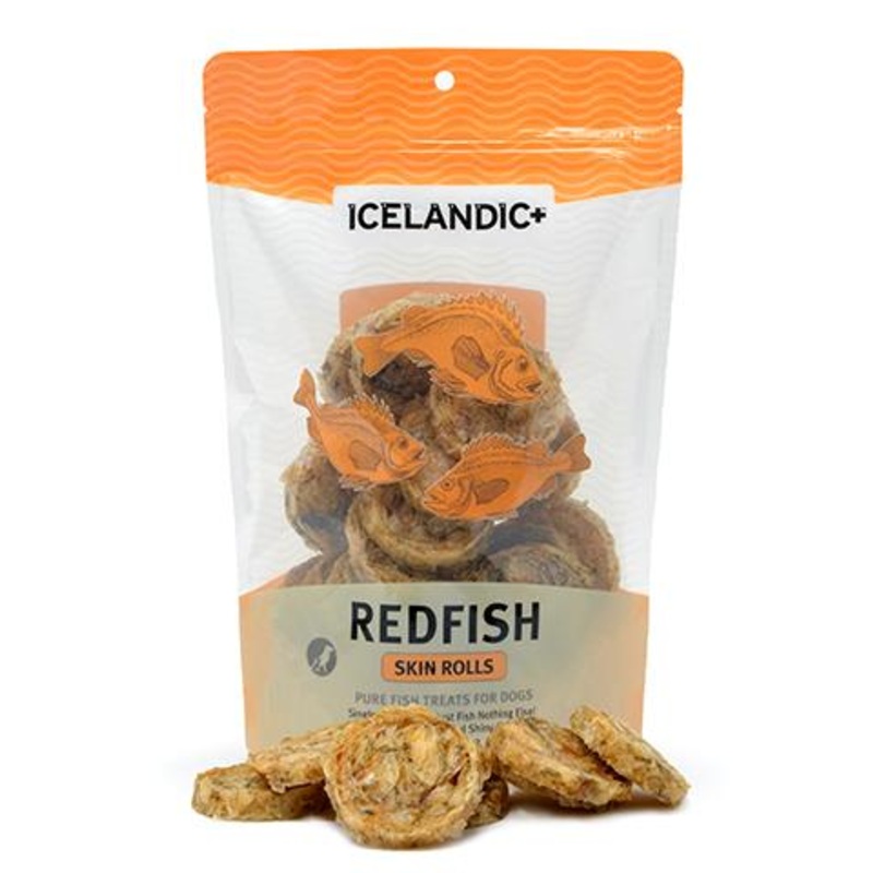Icelandic+ Redfish Skin Rolls Dog Treat 3oz