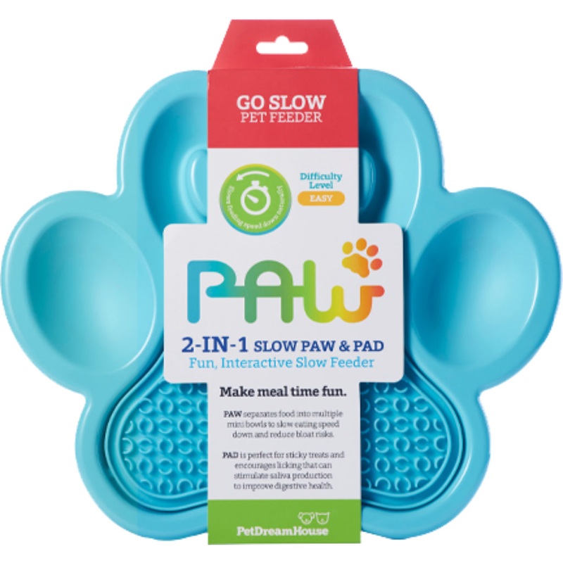PAW 2in1 Slow Feeder Blue
