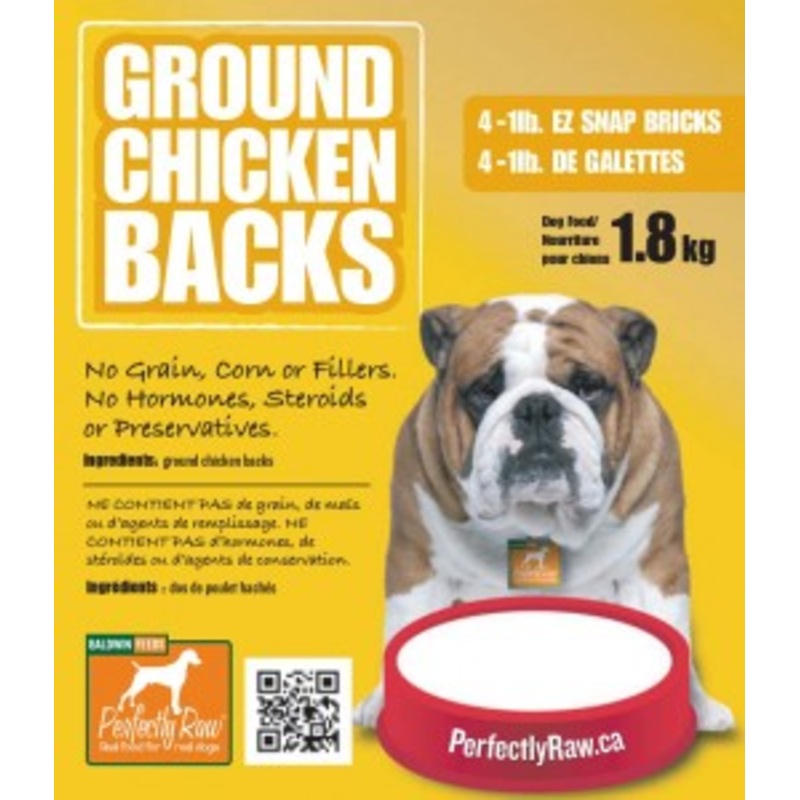 Perfectly Raw Ground Chicken Backs