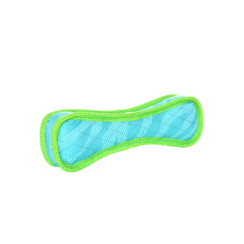Tuffy Duraforce Bone Blue/green Squeaky Dog Toy  Dura Scale 9