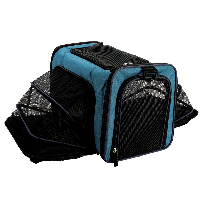 Dogit Explorer Soft Carrier, Expandable Black/Blue