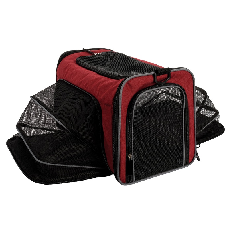 Dogit Explorer Soft Carrier  Expandable Burgundy/Grey