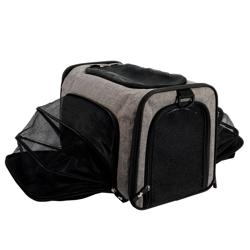 Dogit Explorer Soft Carrier Expandable Grey/Black