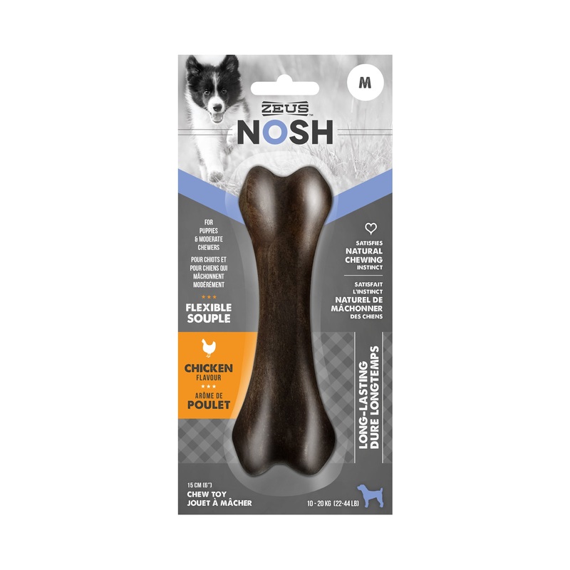 Zeus Nosh Flex Puppy Chew Bone, Chicken Medium