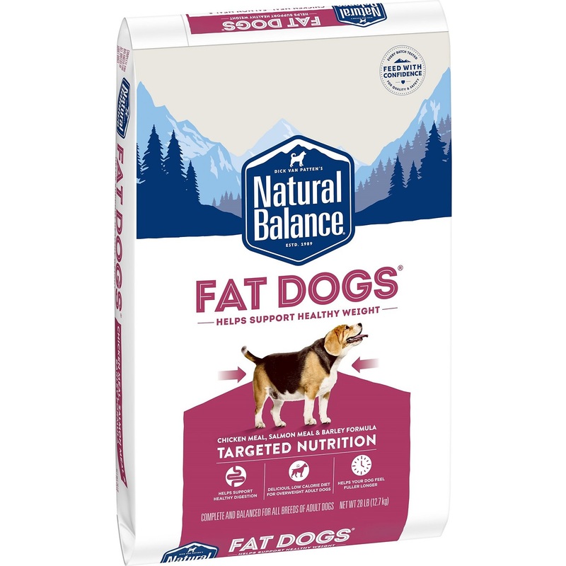 NB Fat Dogs Chkn/Salmon Low Calorie Dog Food 28lbs