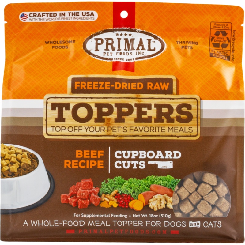 Primal Dog/Cat FD Raw Topper Cupboard Cuts Beef 18oz