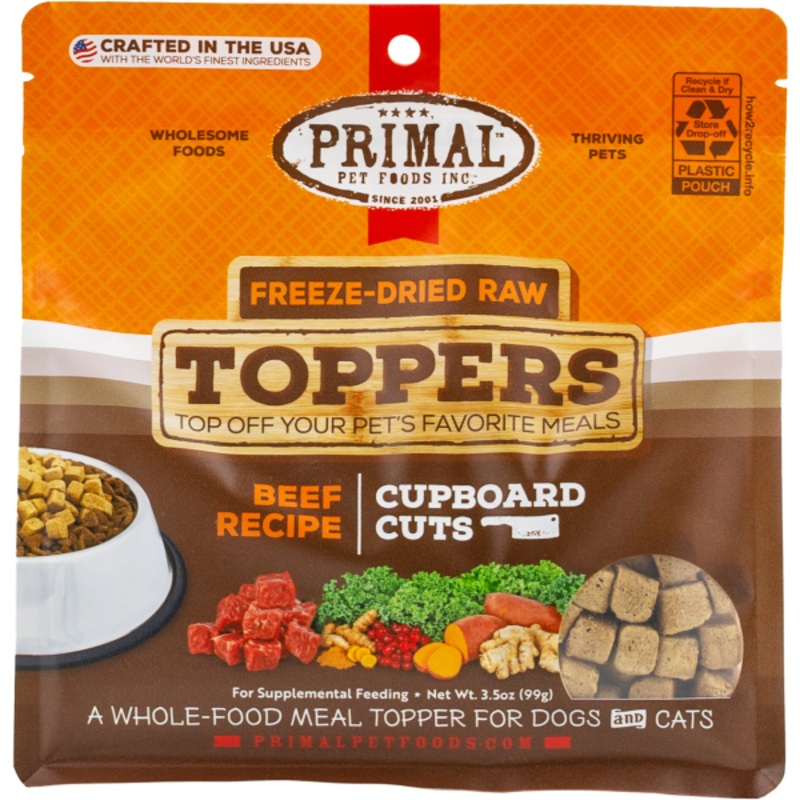 Primal Dog/Cat FD Raw Topper Cupboard Cuts Beef 3.5oz